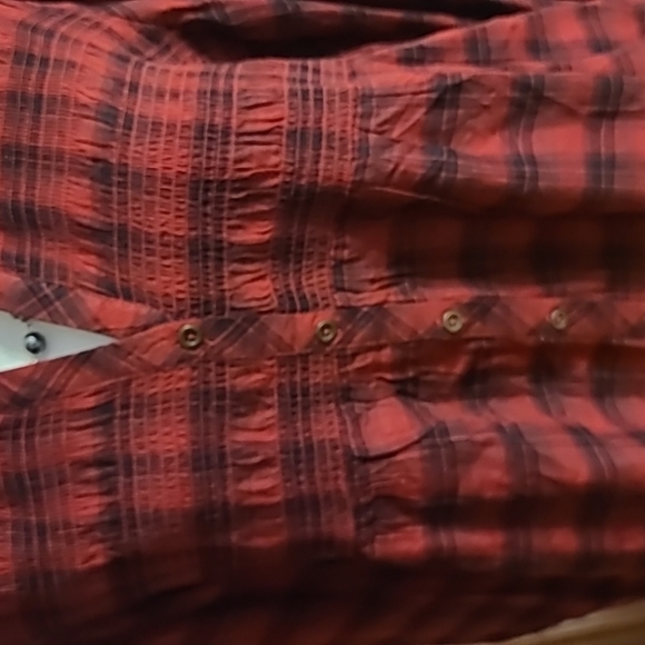 Knox Rose Red Plaid Tunic Top - Picture 3 of 6